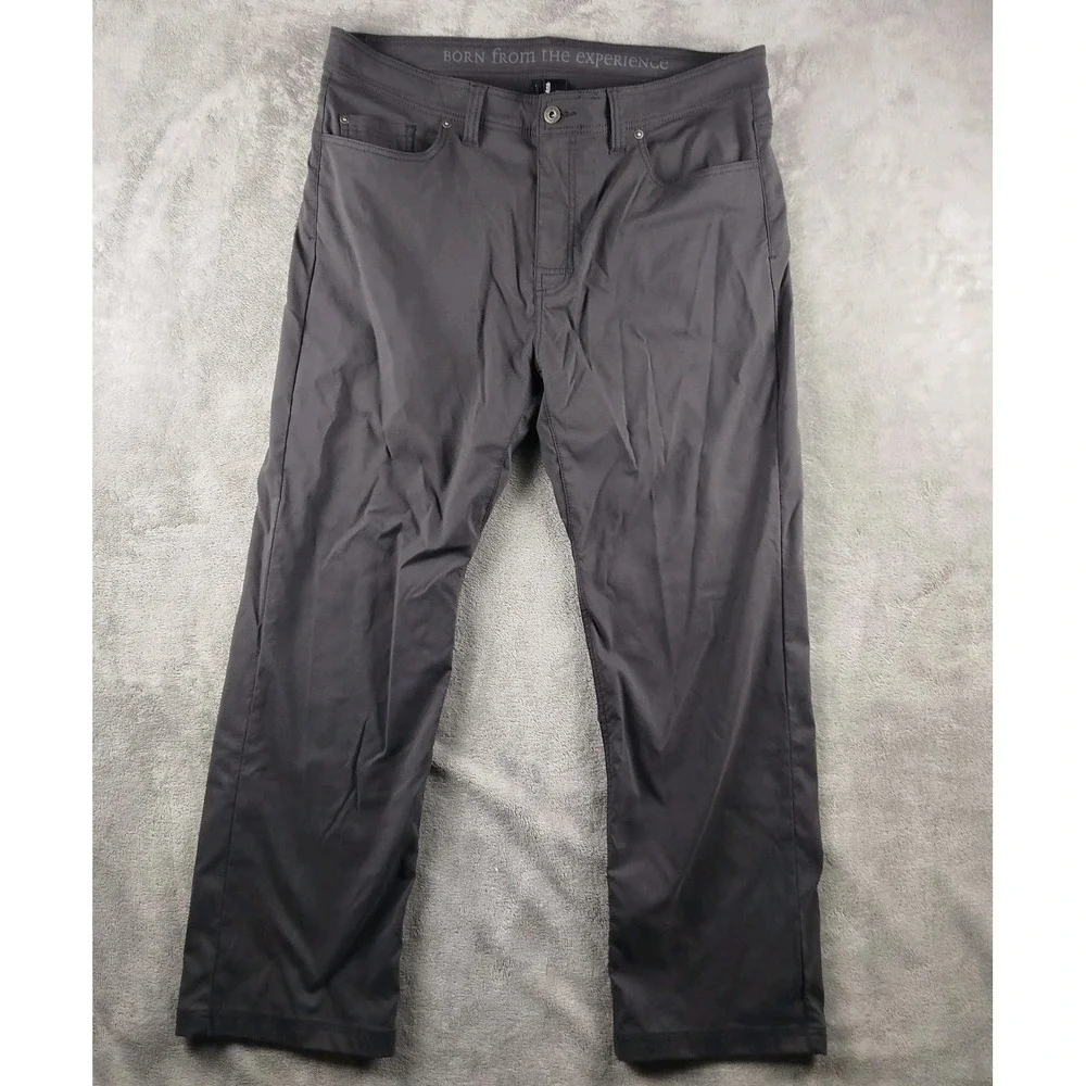Prana‎ Brion Pants Men's 38x30 Slim Fit Chacoal Gray Hiking Gorpcore Climbing